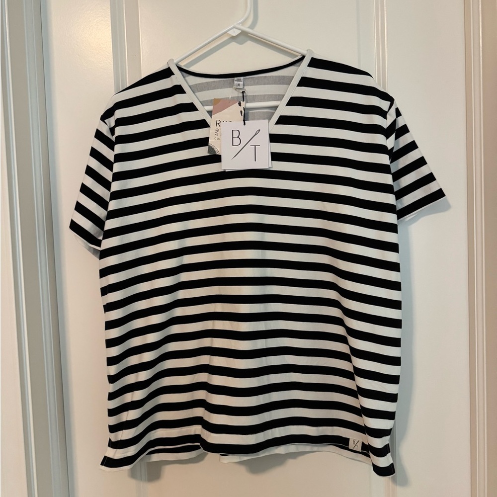 Black and White Striped T-Shirt